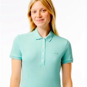 Women’s Lacoste Slim Fit Cotton Pique Polo Shirt, Sz 36